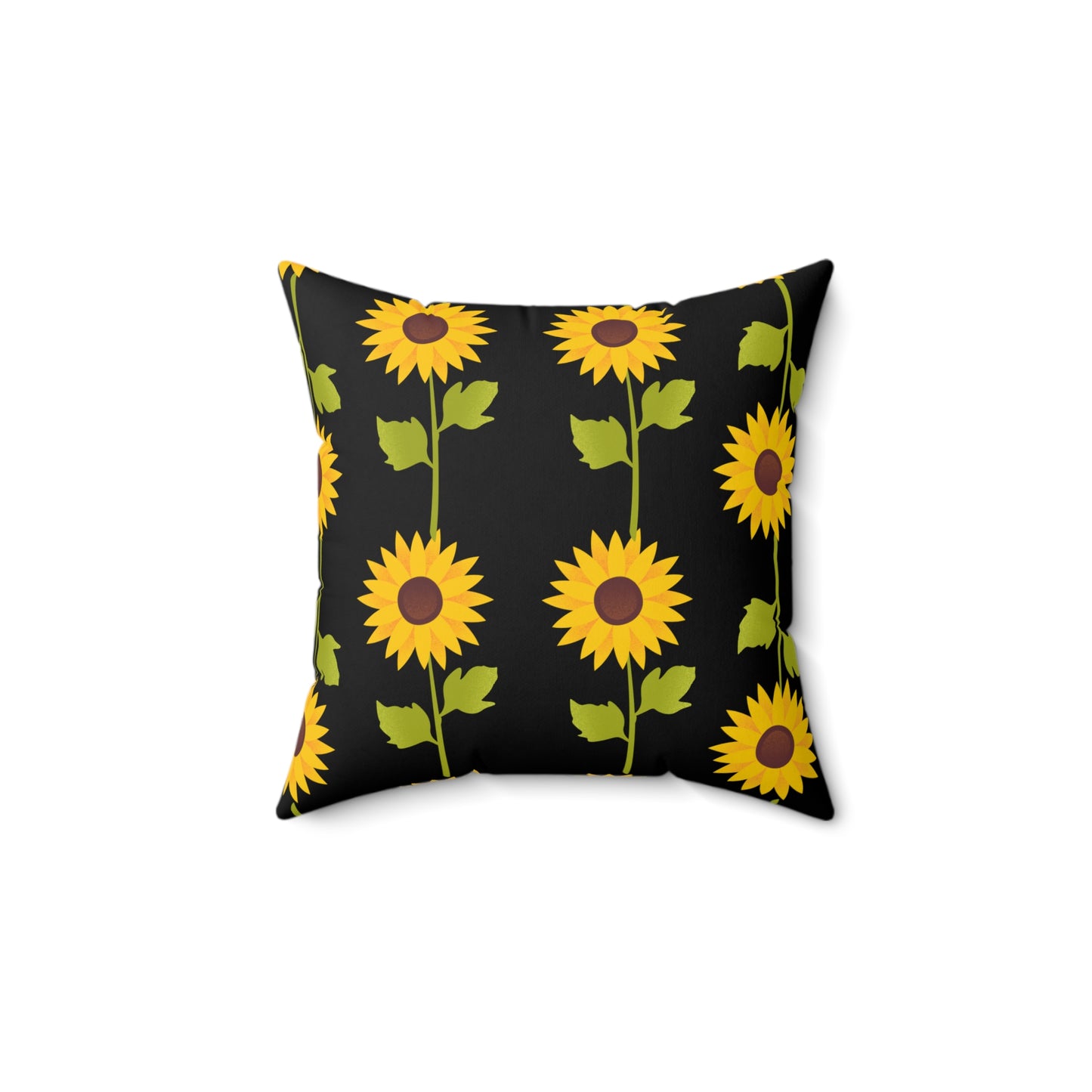 Black Sunflower Pillow